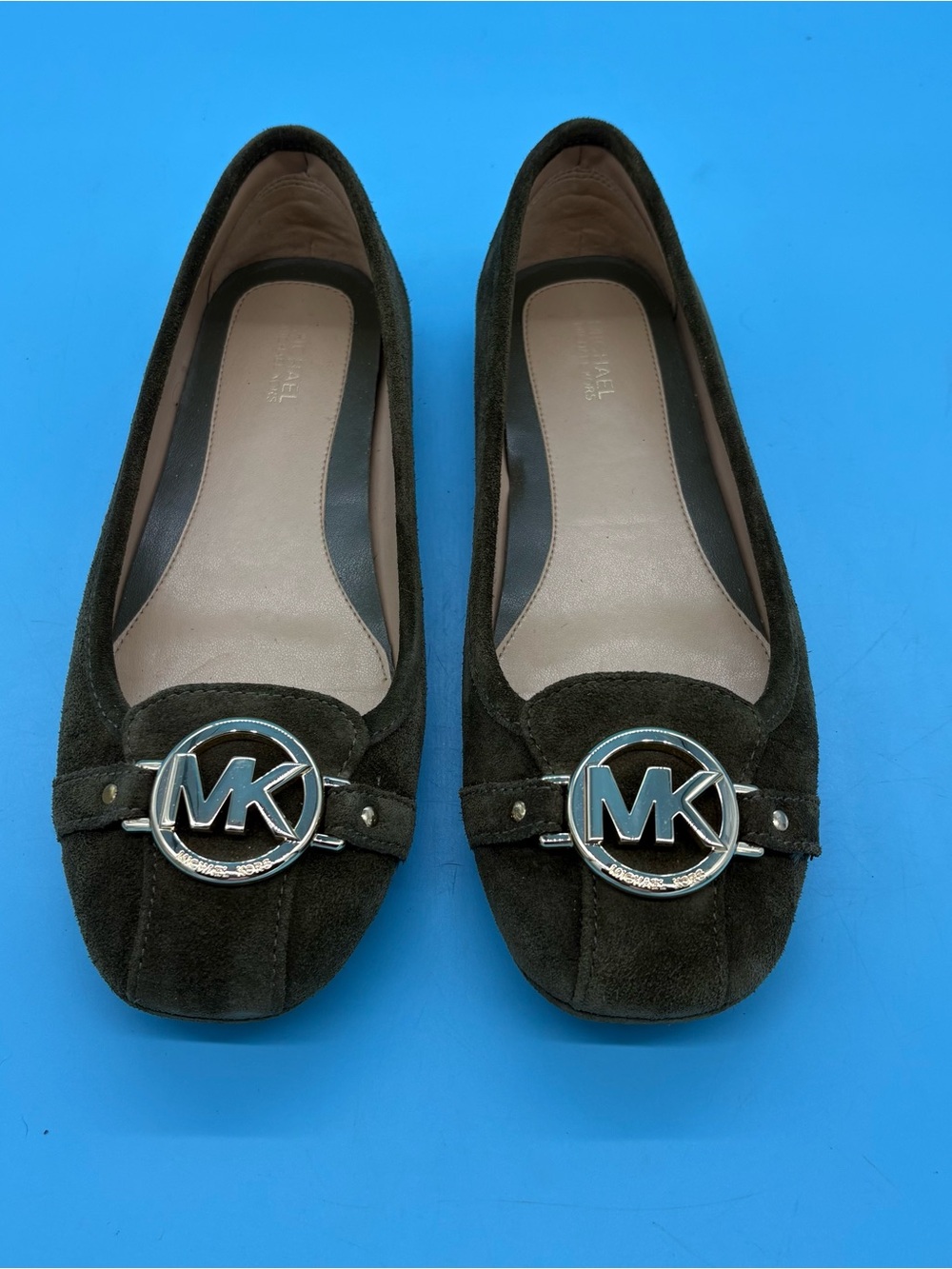 Michael Kors Women’s Fulton Suede Ballet Flat Shoes Size 8